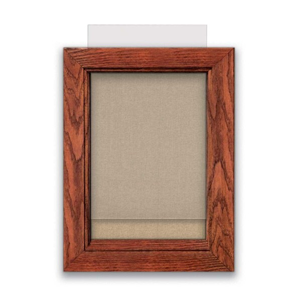 Indoor Enclosed Combo Board, 72"x36", Black Frame/White Porcelain & Cork